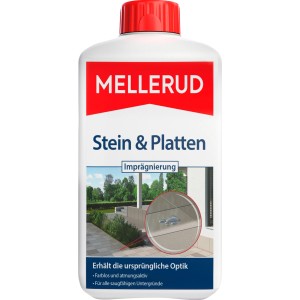 Mellerud Beton-, Pflaster- und Plattenimprägnierung, 1 Liter Flasche. Reinigungsmittel für Stein.