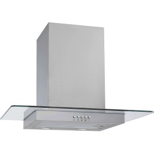 PKM Dunstabzugshaube GS1-60CIXPH aus Edelstahl mit Glasschirm. Wandhaube für Küche.