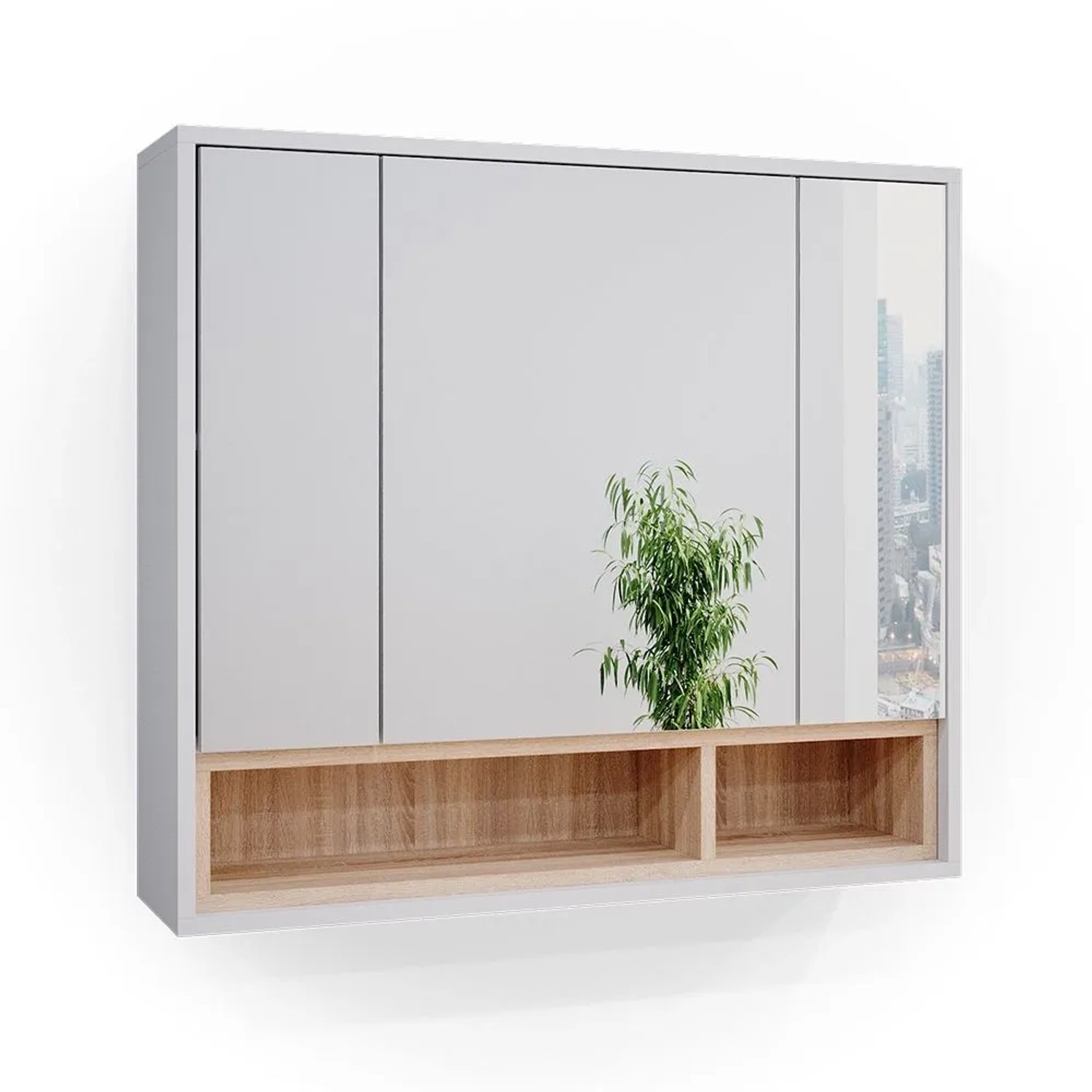 Vicco Badspiegelschrank Beatrice Weiß 80 x 72