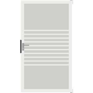 GroJa Ambiente Tor DIN links, Alu-Rahmen, 100x180 cm, für Sichtschutzzaun.