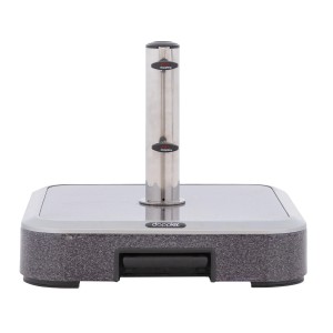 Doppler Expert Trolley Schirmständer, 50 kg Granit, mit Trolleyfunktion für einfachen Transport.