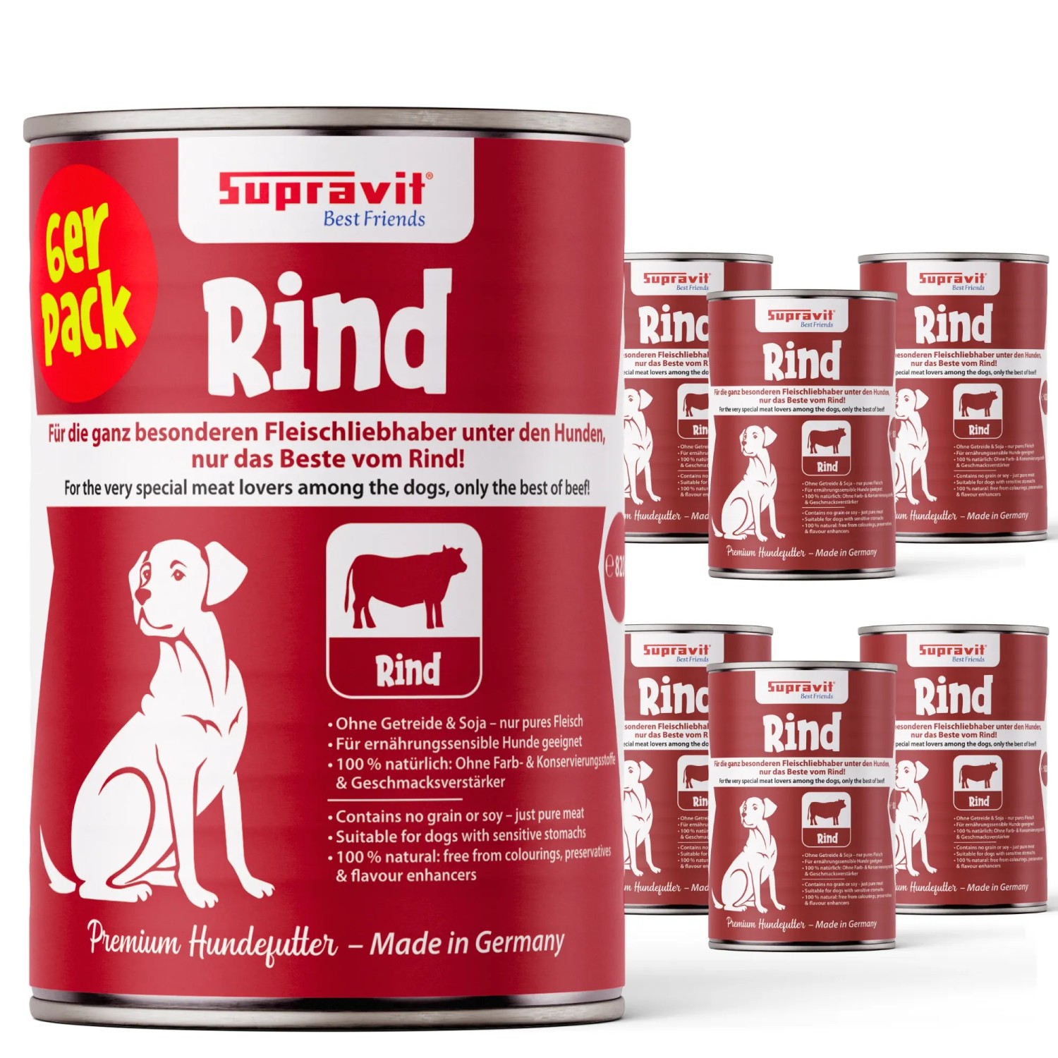 Supravit Hundenassfutter mit Rind