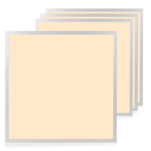 LUXULA 4er-Set LED Panel 62x62 cm 36W 3600lm 3000K Warmweiß  Büro- Deckenleuchte Backlit Einbauleuchte für Rasterdecken