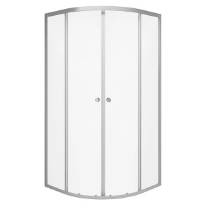 Aurlane Runddusche Silver Line, 90x90x200 cm, mit silbernem Rahmen und Klarglas
