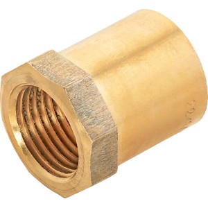 Löt-Übergangsmuffe aus Rotguss, 28 mm, für Trinkwasser-, Heizungs- oder Solaranlagen.