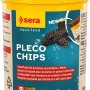 Sera Wels-Chips Nature, 100ml Tablettenfutter für Welse und andere Bodenfische im gelben Behälter.