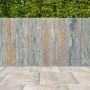 Diephaus Palisade Patea Muschelkalk, 50x25x8 cm, als Garteneinfassung.