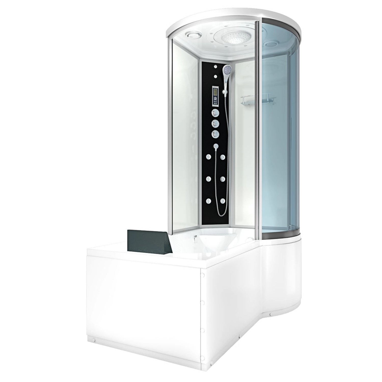 AcquaVapore Kombination Badewanne Dusche K55-L03-EC Duschtempel 170x100