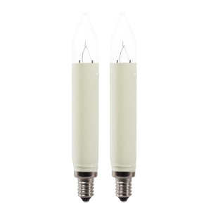 2er-Pack Saico Schaftkerzen, warmweiß, für Lichterbögen & Lichterketten.