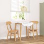 vidaXL Esszimmerstühle 2 Stk Massivholz Gummibaum 4102438_2