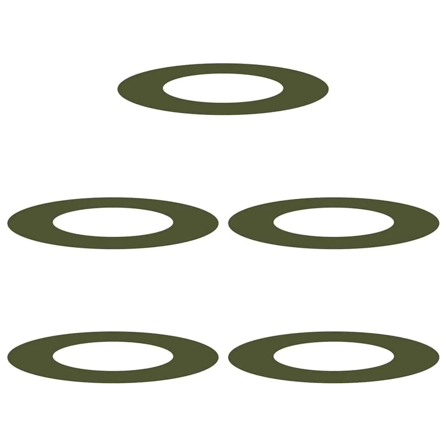 vidaXL Geeignet für Flache Baumringe 5 Stk Olivgrün Ø40/70 cm Stahl 873683