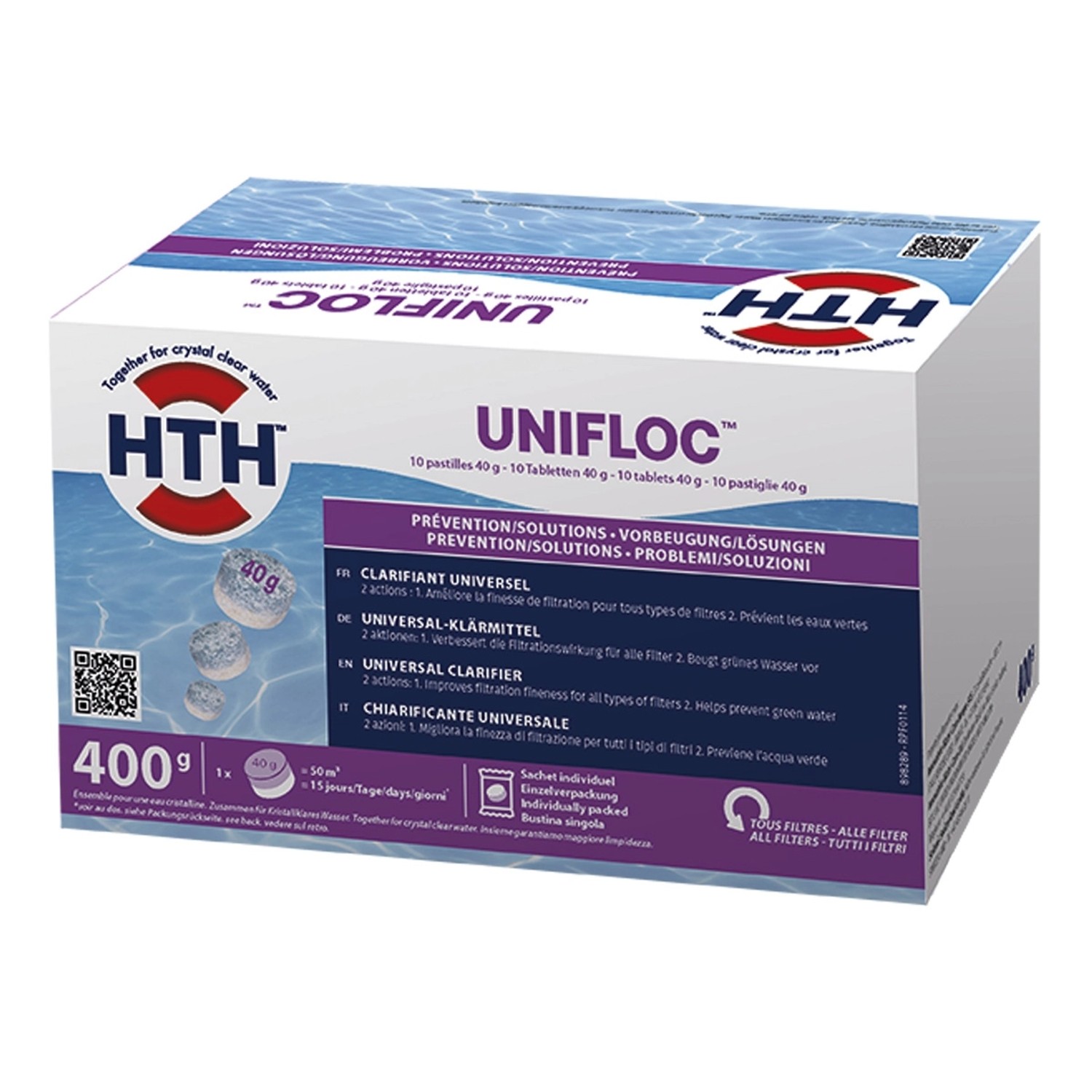HTH UNIFLOC 400g Flockungsmittel 40g Tabletten Entfernung Schmutzpartikel P günstig online kaufen