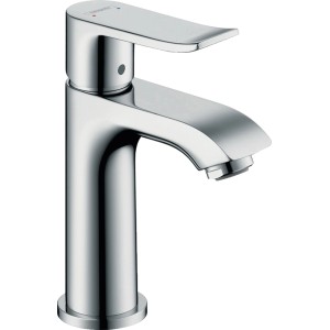 Hansgrohe Metris 100 Waschtischarmatur mit Zugstange, Chrom.