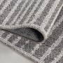 Grauer Ayyildiz Outdoor Teppich Aruba mit skandinavischem Muster, ideal für Balkon und Terrasse.