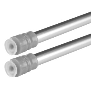 2er-Pack Bestlivings Klemmstangen, 60-90 cm, matt silber, für Gardinen & Fensterdekoration.