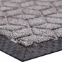 Graue OBI Fußmatte Textur, 40x60 cm, mit rutschfestem Rücken und Gummirand. Ideal für den Innenbereich.