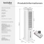 Weißer Tectake Luftkühler Alaska mit Fernbedienung, Klimagerät für kühlere Raumluft.