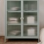 Furn.Design Vitrine Metall Mintgrün 80 x 102 cm 2-türig 3 Fächer Maram_2