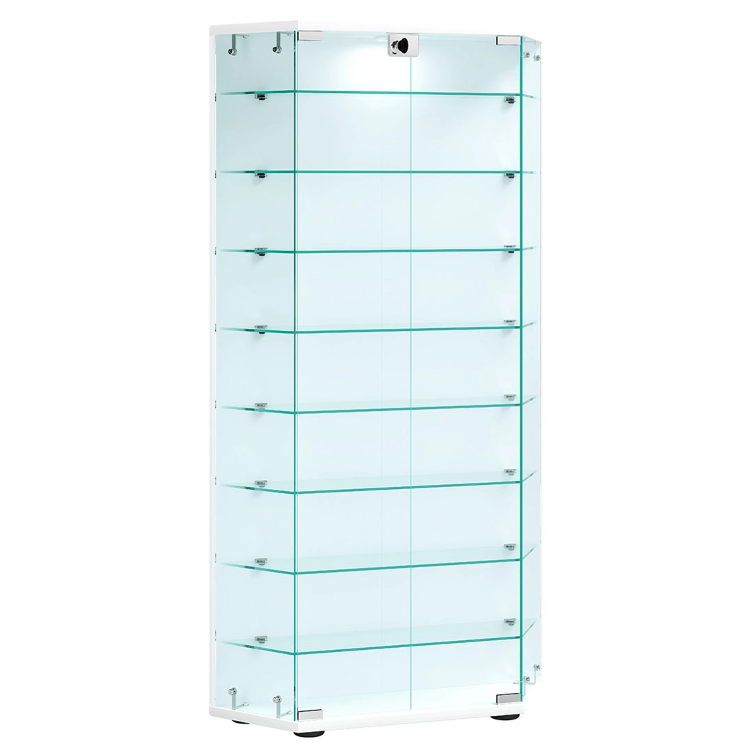 ebuy24 CenilaXL Vitrinenschrank 2 Türen Weiß günstig online kaufen