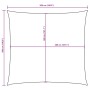 Quadratisches, taupefarbenes Sonnensegel (5x5 m) aus Oxford-Gewebe mit Maßangaben.