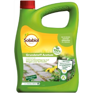 Solabiol Grundstoff Acetum 3L: Unkrautbekämpfung auf Wegen und Terrassen.