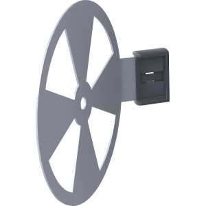 Ersatz-Lüftungsschieber aus Stahl für Holzkohle-Grillwagen Ø 57 cm.