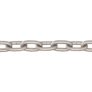 Silberne Conacord Schweißkette, Form A, Stahl, Ø 3 mm, Meterware.