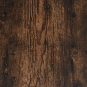 Detailaufnahme: Räuchereiche Holzwerkstoff Oberfläche des VidaXL Bücherregals.