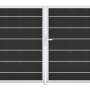 GroJa Grande Steckzaun Tor Premium, DIN Rechts, Anthrazit. 2-flügeliges Gartentor mit Alu-Rahmen.