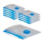 Relaxdays Vakuumbeutel 10er Set Kunststoff Transparent mit Ventil 80 cm x 60 cm