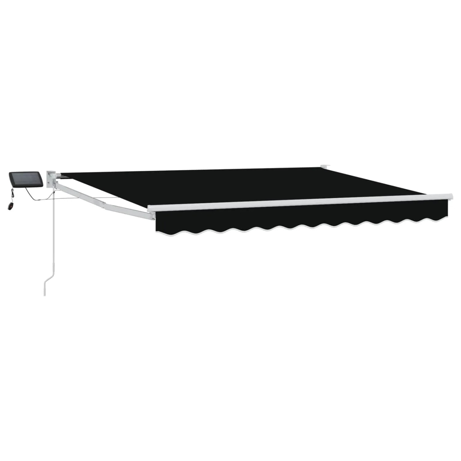 vidaXL Manuelle Gelenkarmmarkise mit LEDs Schwarz 3 x 2,5 m 3419258