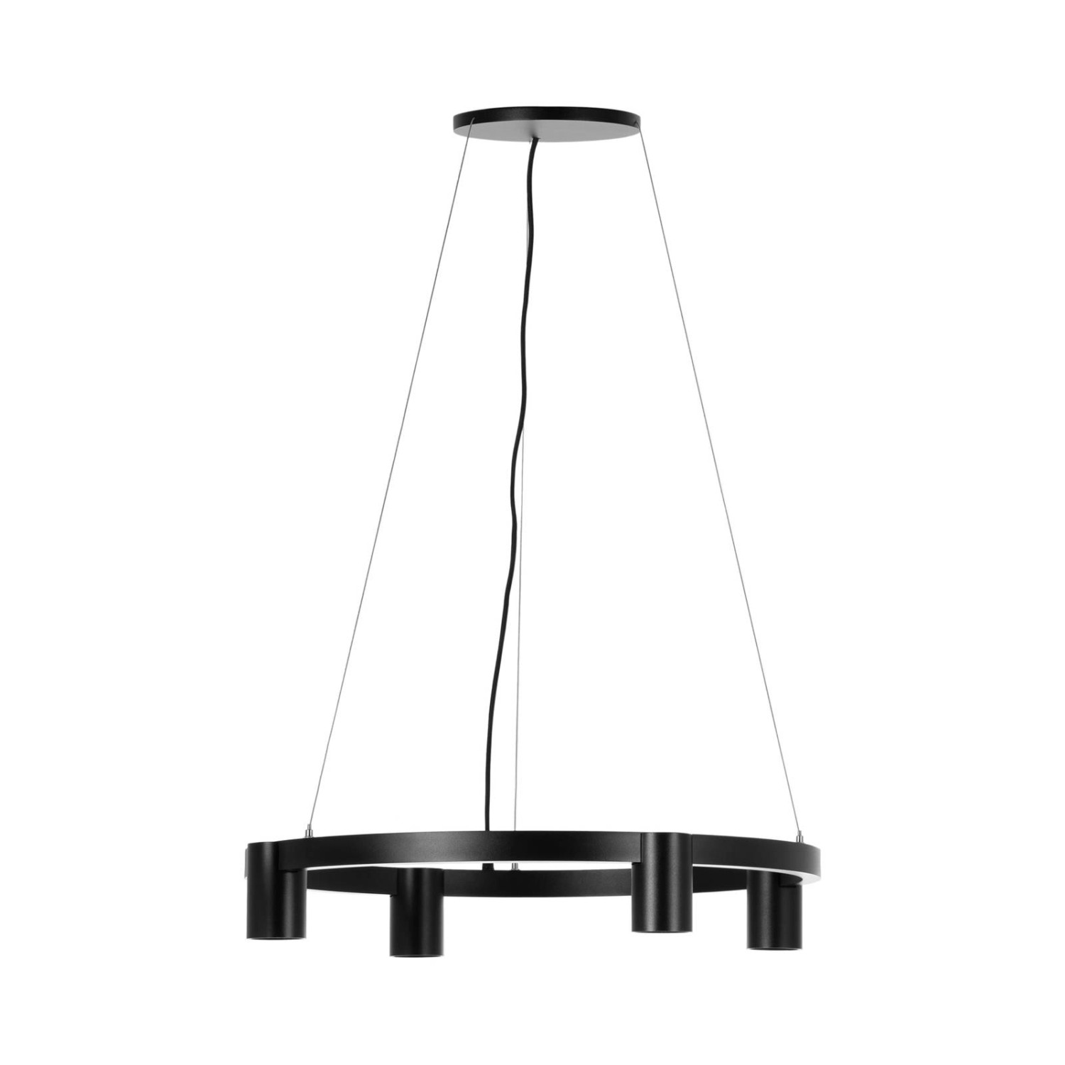Arcchio Pendelleuchte Brinja 10008701 Modern in Schwarz aus Aluminium 4-fla günstig online kaufen