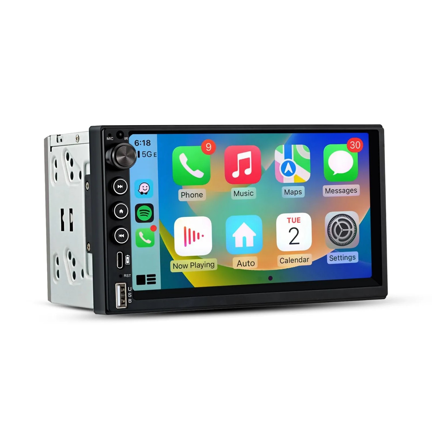 Junsun 7Zoll IPS 2 DIN CARPLAY Kabel Und Drahtlos Apple CarPlay Android Auto FM AM Car Radio Backup Camera