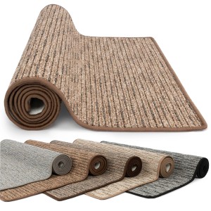 KARAT Teppich Geneva, hellbraun, 100x300 cm. Moderner Wohnteppich als Meterware, verschiedene Farben.