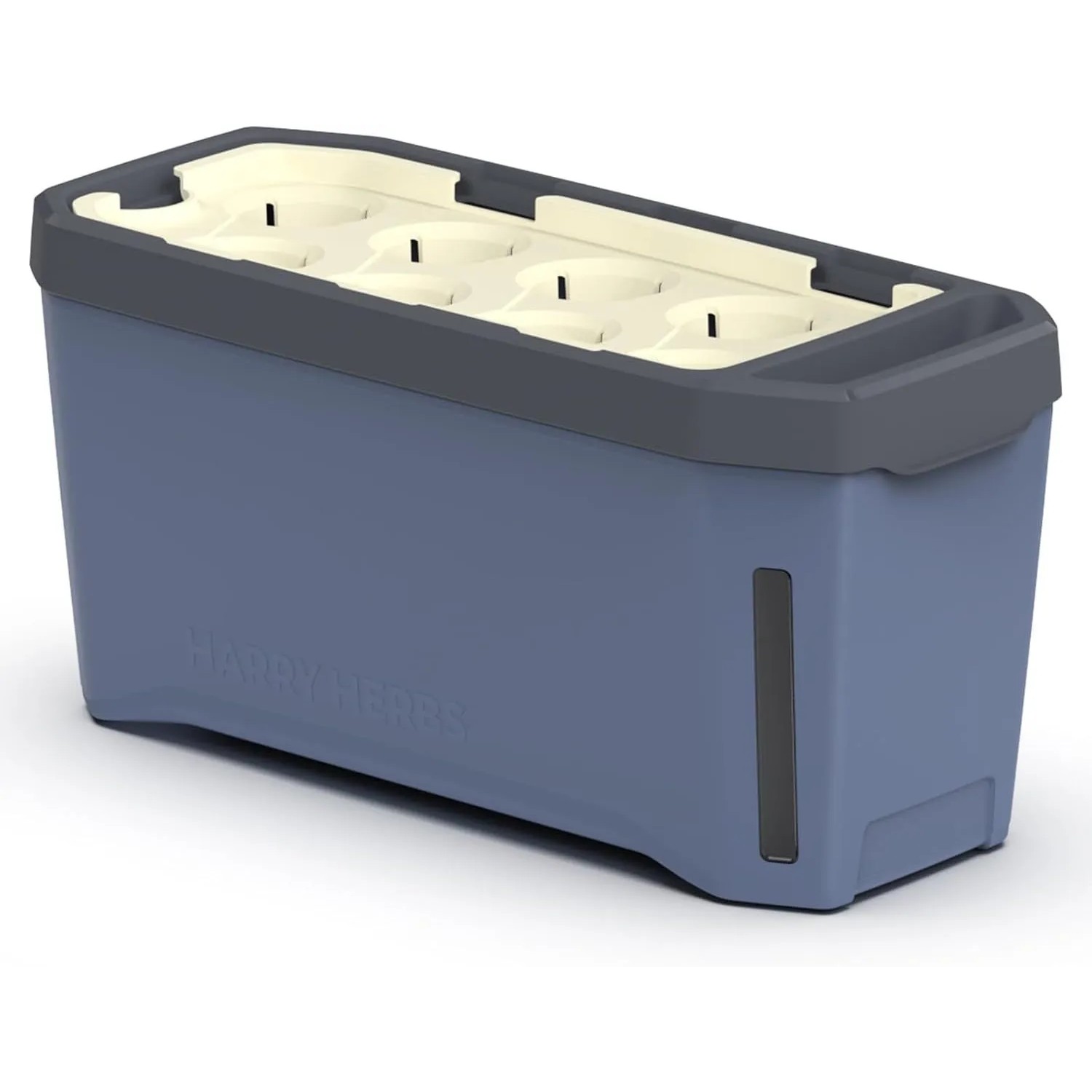 Gusta Garden Kräutertopf Harry Herbs 4in1 Pflanzentopf mit Bewässerungssystem Blau ohne Anzuchthaube