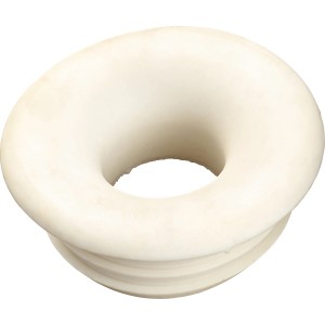 Weißer Spülrohrverbinder aus Gummi, Durchmesser 28-32 mm x 48 mm, zur Verbindung von Spülrohr und WC.