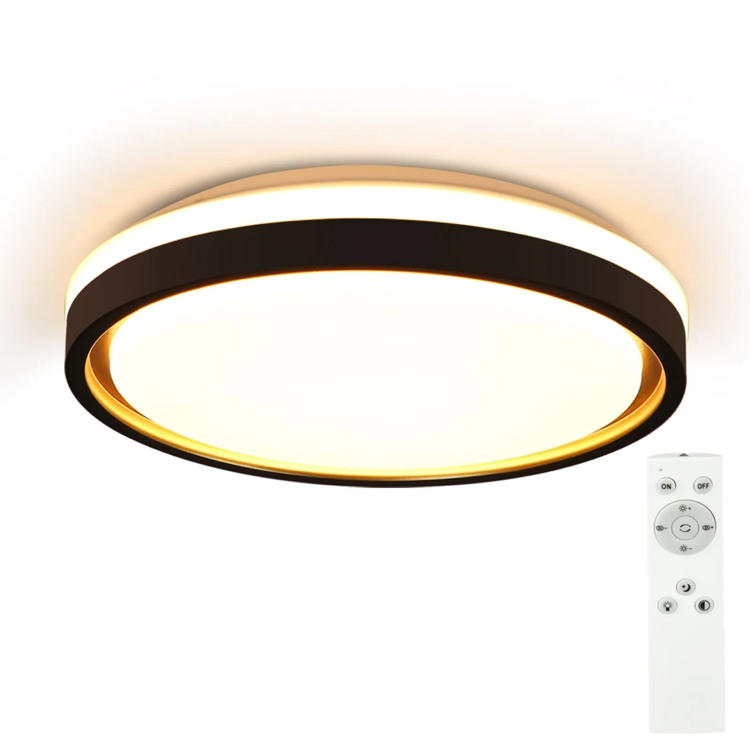 NETTLIFE LED Deckenleuchte aus Kunststoff L30cmSchwarz-2
