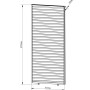 MWH FF-Eco-O Lamellenwand 85cm Anthrazit für Pergola. Technische Zeichnung mit Maßen für Privatsphäre & Stabilität.