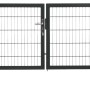 Verzinktes Doppeltor Premium mit Doppelstabmattenfüllung, 80x300 cm, für Gartenzäune.