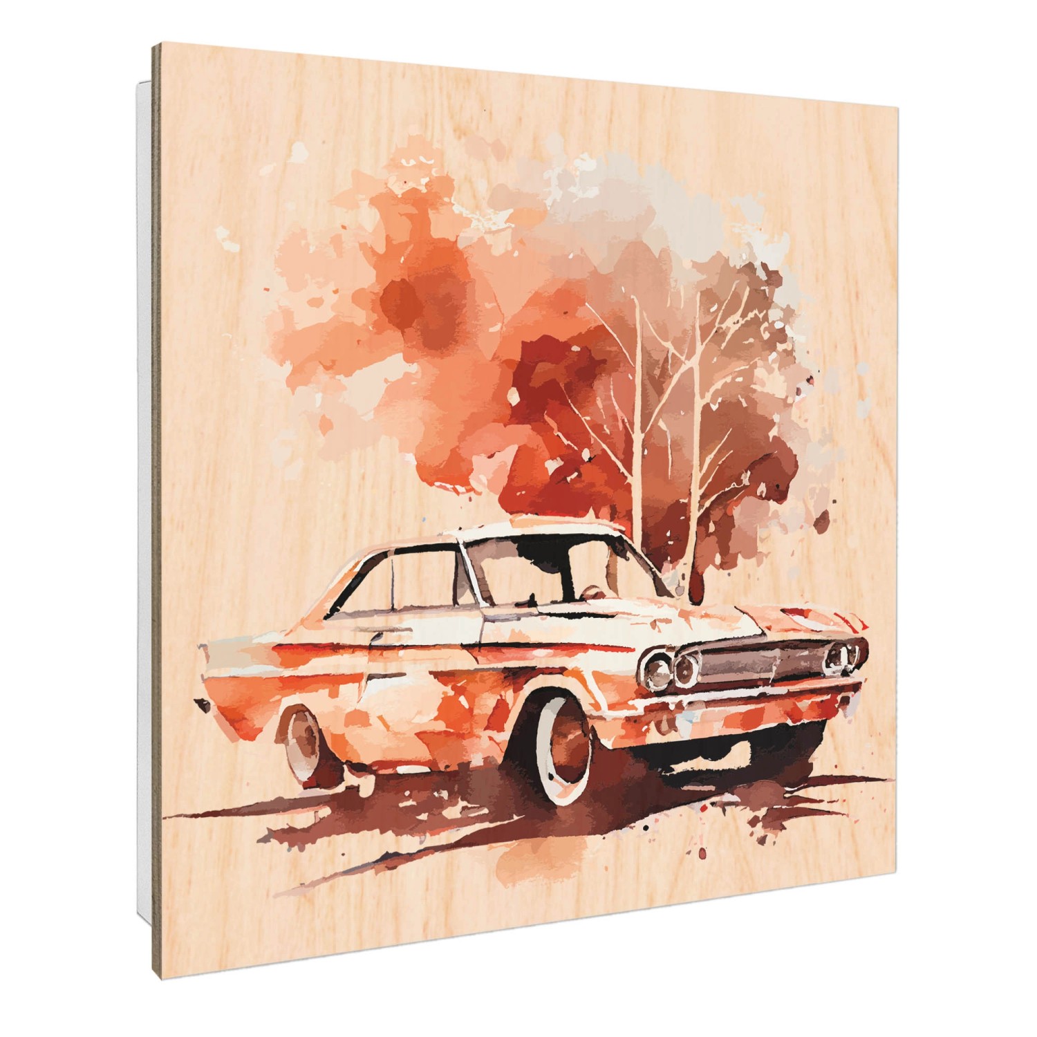 Banjado Großer Schlüsselbox Holz 30x30cm Weiß Scharnier Rechts 50 Haken Sch günstig online kaufen