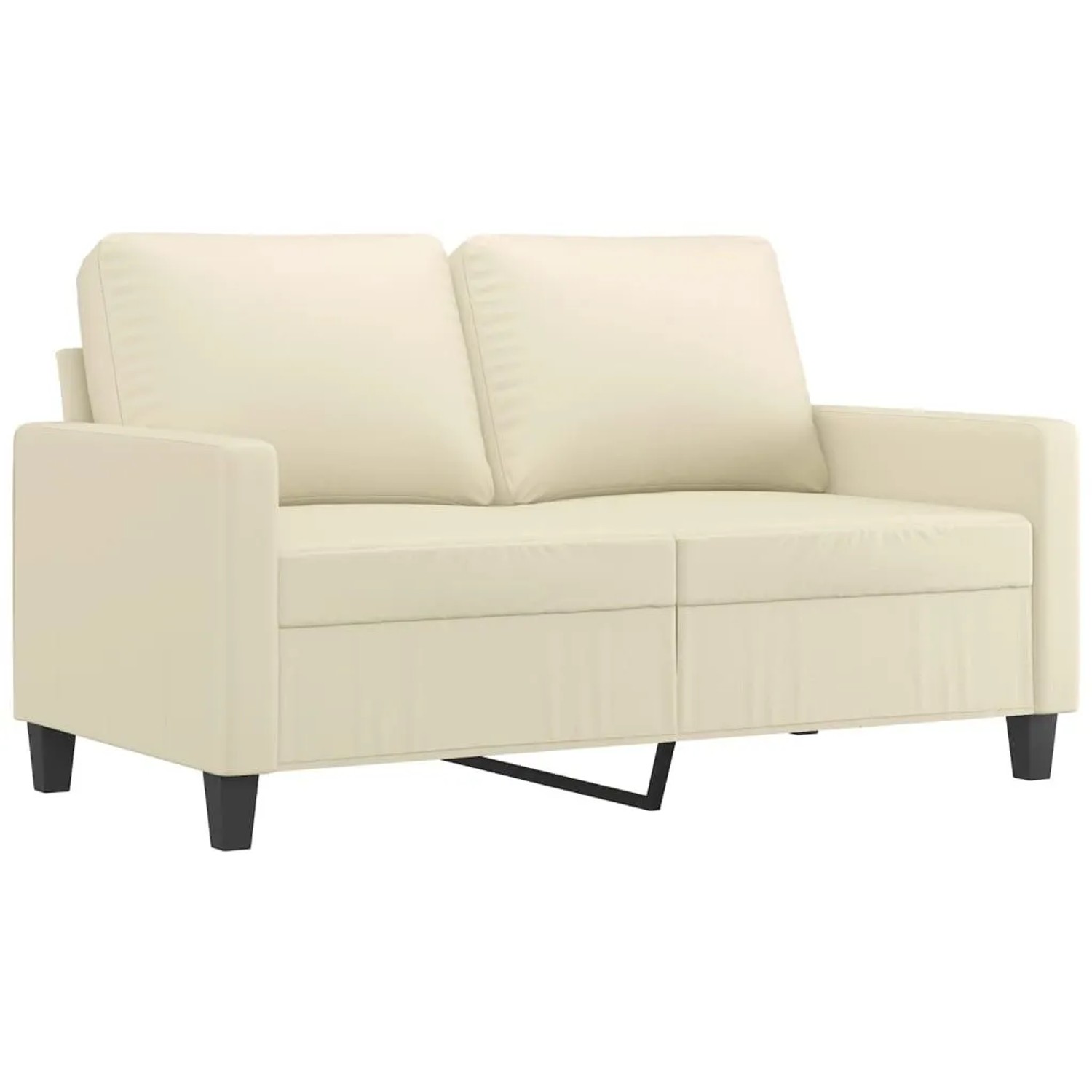 vidaXL 2-Sitzer-Sofa Creme 120 cm Kunstleder 359133 günstig online kaufen