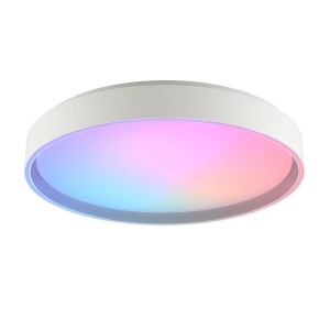 Weiße LED-Deckenleuchte Mona mit RGB und CCT Funktion, Ø 49cm.