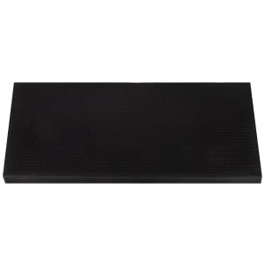 Schwarze Karat Gummi Stufenmatte Santiago für den Außenbereich, 25x75 cm.