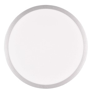 Runde, titanfarbige Trio Deckenleuchte Yuma, Ø 40 cm, für Wohn- und Schlafbereich.