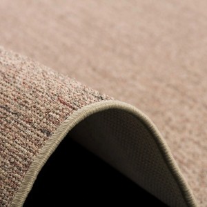 Detailaufnahme: Snapstyle Sisal Teppich Klassisch Kies, naturbelassene Textur, 160x160 cm.