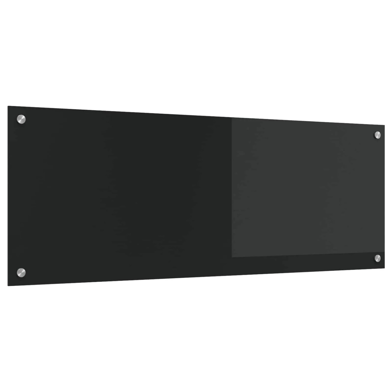 vidaXL Küchenrückwand Schwarz 110 x 40 x 0,6 cm Gehärtetes Glas 42001298