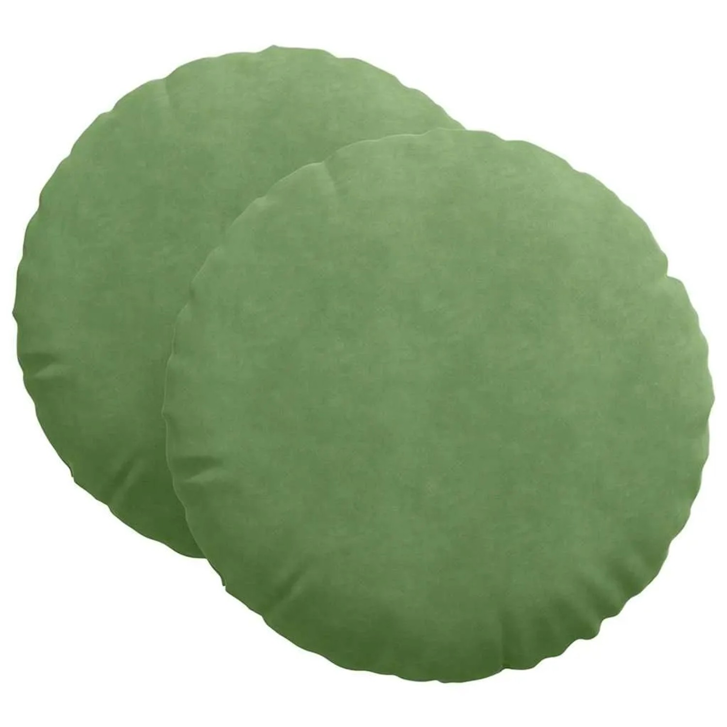 vidaXL Sitzkissen 2 Stück Hellgrün Ø 80 x 29 cm Samt 42014251