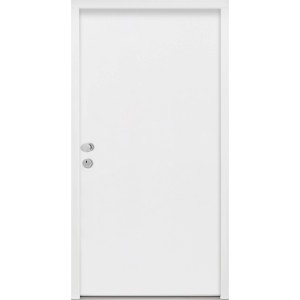 Weiße Splendoor Wohnungseingangstür BARI ACOUSTIC RC2 Links, Schallschutz und Sicherheit.