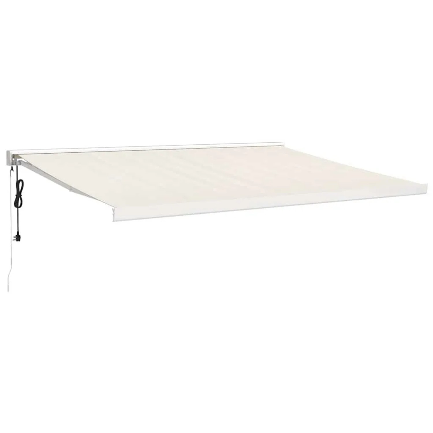 vidaXL Markise Einziehbar Creme 4x3 m Stoff und Aluminium 3154578