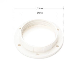 Weißer Orion Lightstyle Schraubring E27 aus Kunststoff für Lampen und Leuchten.